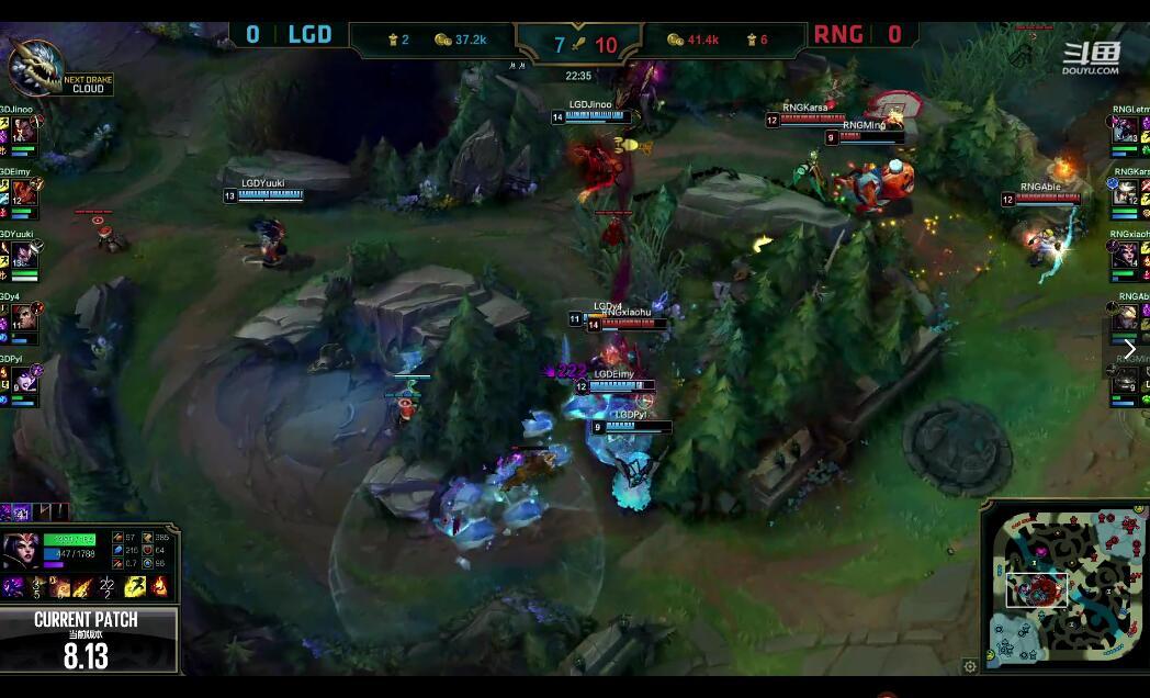 2018LPL夏季赛 RNG vs LGD (8.1) 第一局
