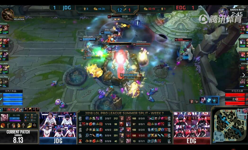 2018LPL夏季赛 EDG VS JDG （8.1）第三局