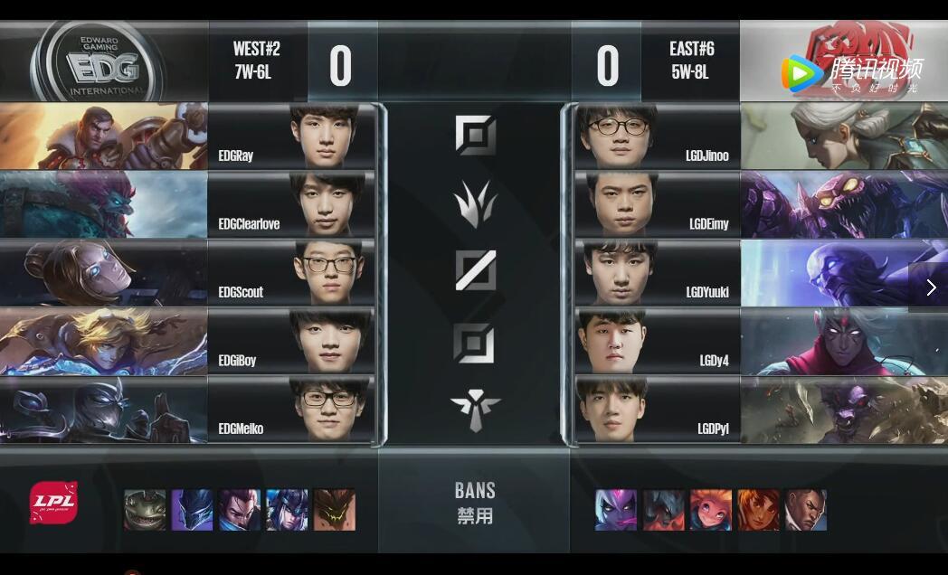 2018LPL夏季赛 EDG vs LGD （8.5）第一局