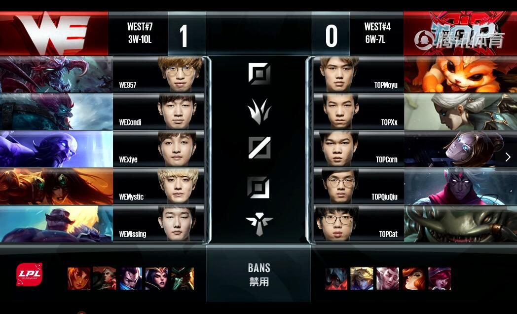 2018LPL夏季赛 WE vs TOP （8.6）第二局 赛事复盘