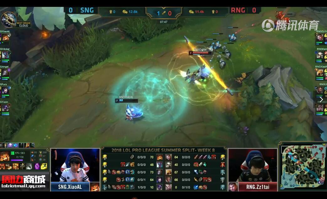 2018LPL夏季赛 SNG vs RNG （8.7） 赛事复盘