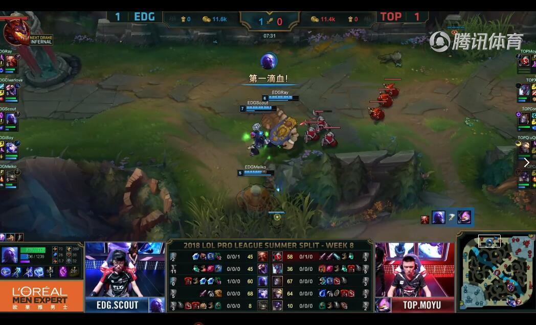2018LPL夏季赛 TOP vs EDG （8.8） 赛事复盘