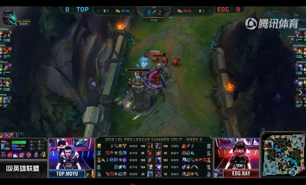 2018LPL夏季赛 TOP vs EDG （8.8） 赛事复盘