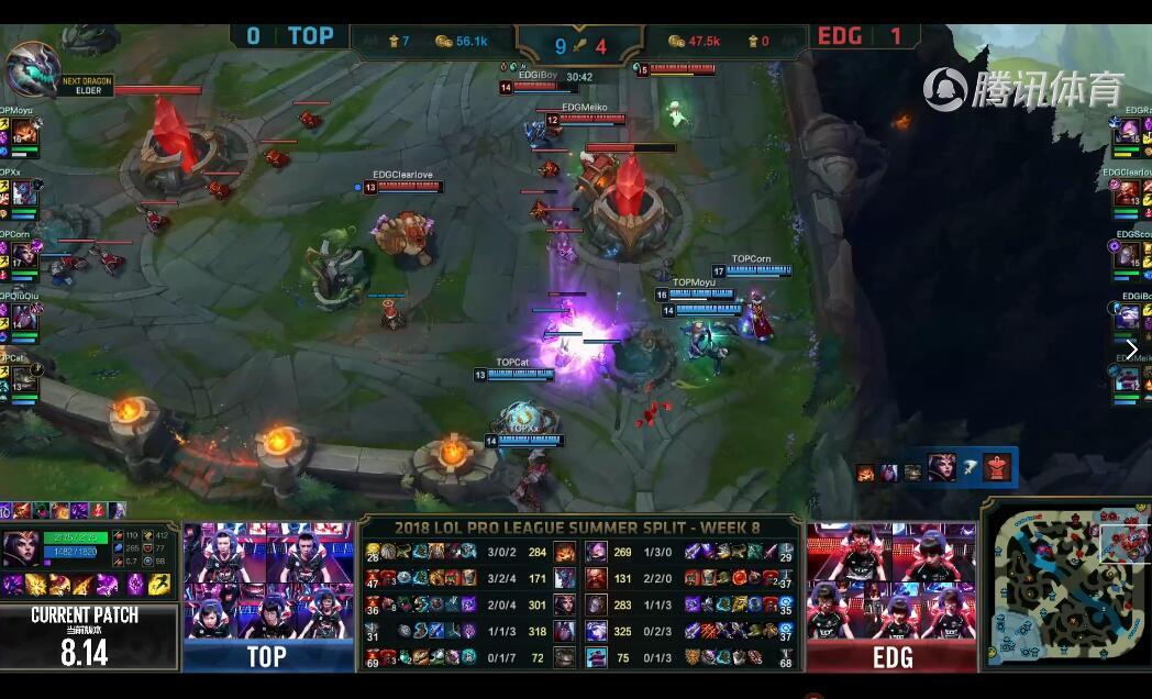 2018LPL夏季赛 TOP vs EDG （8.8） 赛事复盘
