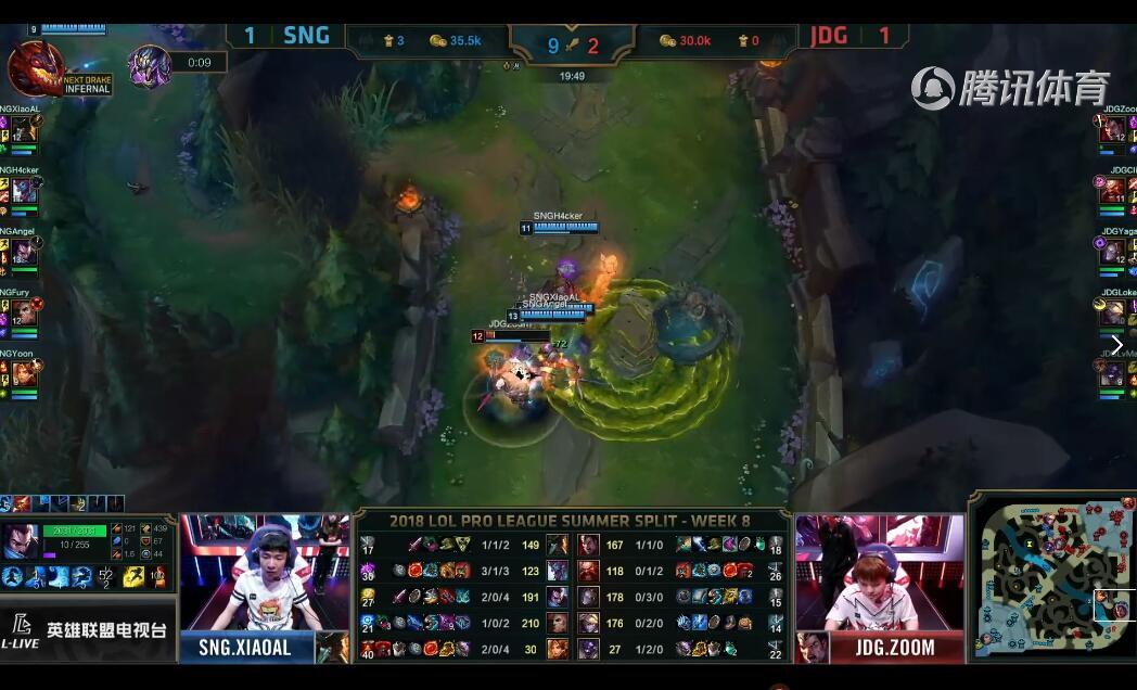 SNG vs JDG 赛事复盘：SNG完美前期节奏