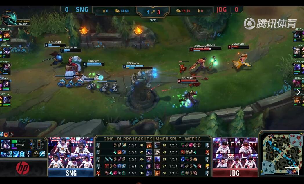 SNG vs JDG 赛事复盘：SNG完美前期节奏