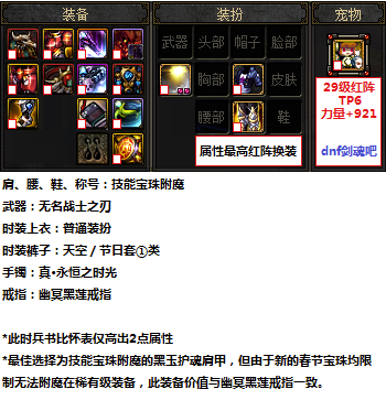 DNF剑神红阵换装,进阶剑神玩家必看